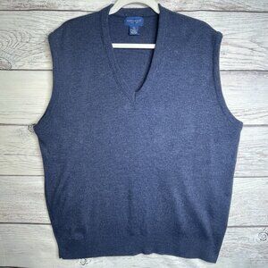 Vintage TownCraft V Neck Knit Pullover Sweater Vest XXL Mens BlueMade in USA‎